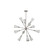 Alora Cosmo 12 Light Chandelier in Brushed Nickel/Glossy Ribbed Opal Glass - CH462039BNGR