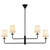 Alora Bridgette Four Light Chandelier in Matte Black/White Linen - CH497445MBWL