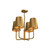 Alora Plisse Four Light Chandelier in Aged Gold - CH528423AG