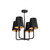Alora Plisse Four Light Chandelier in Matte Black - CH528423MB