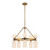 Alora Nelly Ten Light Chandelier in Brushed Gold/Glossy Ribbed Opal Glass - CH442626BGGR