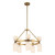 Alora Nelly Ten Light Chandelier in Brushed Gold/Glossy Ribbed Opal Glass - CH442626BGGR