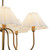 Alora Rosemary Five Light Chandelier in Brushed Gold/Folded White - CH610530BGFW