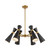 Alora Blake Six Light Chandelier in Matte Black/Aged Gold - CH574632MBAG