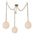 Alora Cherise Three Light Pendant in Brushed Gold/Glossy Ribbed Opal Glass - MP579712BGGR