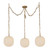 Alora Cherise Three Light Pendant in Brushed Gold/Glossy Ribbed Opal Glass - MP579712BGGR
