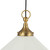 Alora Ellen One Light Pendant in Brushed Gold/White Linen - PD447120BGWL