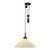 Alora Ellen One Light Pendant in Matte Black/White Linen - PD447120MBWL