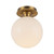 Alora Otis One Light Semi-Flush Mount in Brushed Gold/Glossy Opal Glass - SF430108BGGO