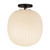 Alora Cherise One Light Semi-Flush Mount in Matte Black/Glossy Ribbed Opal Glass - SF579112MBGR