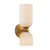 Alora Nelly Two Light Vanity in Brushed Gold/Glossy Ribbed Opal Glass - WV442612BGGR