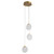 Quorum Axiom LED Pendant in Aged Brass - 3-6050-40