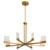 Quorum Gamma LED Chandelier in Brushed Brass - 3-651-56