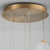Quorum Axiom LED Pendant in Aged Brass - 3-6051-40