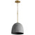 Quorum Dune LED Pendant in Aged Brass|Dark Gray - 3-641-1540