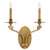 Quorum Chantelle Two Light Wall Mount in Brushed Brass - 5240-2-47