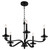 Quorum Chantelle Five Light Chandelier in Matte Black - 6240-5-59