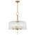 Quorum Meriam Five Light Pendant in Brushed Brass - 893-5-47