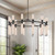 Alora Edwin LED Chandelier in Urban Bronze/Frosted Ribbed Glass - CH348038UBFR-UNV