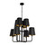 Alora Plisse Eight Light Chandelier in Matte Black - CH528830MB