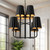 Alora Plisse Eight Light Chandelier in Matte Black - CH528830MB