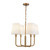 Alora Plisse Four Light Chandelier in Aged Gold/Opal Matte Glass - CH628423AGOP