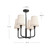 Alora Plisse Four Light Chandelier in Matte Black/Opal Matte Glass - CH628423MBOP