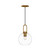 Alora Soji One Light Pendant in Aged Gold/Clear Glass - PD601608AGCL