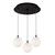 Kuzco Lighting Bolla LED Pendant in Black/Opal Glass - MP3106BKOP-03