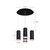 Kuzco Lighting Cameo LED Pendant in Black - MP401431BK-05