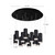 Kuzco Lighting Cameo LED Pendant in Black - MP401431BK-13