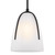 Quoizel Whitmore One Light Mini Pendant in Matte Black - WHIT1510MBK