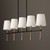 Capital Lighting Hollis Five Light Island Pendant in Matte Black with Hammered Gold - 860751MBG-717
