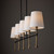 Capital Lighting Hollis Five Light Island Pendant in Matte Black with Hammered Gold - 860751MBG-717