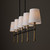 Capital Lighting Hollis Five Light Island Pendant in Matte Black with Hammered Gold - 860751MBG-717