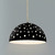 Justice Designs Radiance Collection One Light Pendant in Matte Black - CER-6257-BLK-MBLK-BEIG-TWST