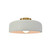 Justice Designs Radiance Collection One Light Semi-Flush Mount in Brushed Brass - CER-6340-MAT-BRSS
