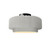 Justice Designs Radiance Collection One Light Semi-Flush Mount in Matte Black - CER-6370-BIS-MBLK