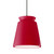 Justice Designs Radiance Collection One Light Pendant in Matte Black - CER-6427-CRSE-MBLK-BKCD