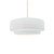 Justice Designs Radiance Collection One Light Pendant in Brushed Nickel - CER-6540-WHT-NCKL-BEIG-TWST