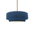 Justice Designs Radiance Collection One Light Pendant in Brushed Brass - CER-6540-MDMT-BRSS-RIGID