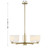 Savoy House Baldwin Five Light Chandelier in Noble Brass - 1-1246-5-127