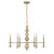 Savoy House Crescent Six Light Chandelier in Noble Brass - 1-2511-6-127