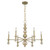 Savoy House Crescent Six Light Chandelier in Noble Brass - 1-2511-6-127