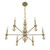 Savoy House Crescent Six Light Chandelier in Noble Brass - 1-2511-6-127