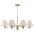 Savoy House Rosa Six Light Chandelier in Noble Brass - 1-6084-6-127