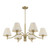 Savoy House Rosa Six Light Chandelier in Noble Brass - 1-6084-6-127
