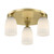 Savoy House Baldwin Three Light Flush Mount in Noble Brass - 6-1247-3-127
