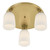 Savoy House Baldwin Three Light Flush Mount in Noble Brass - 6-1247-3-127