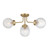 Savoy House Coral Four Light Semi-Flush Mount in Warm Brass - 6-3364-4-322